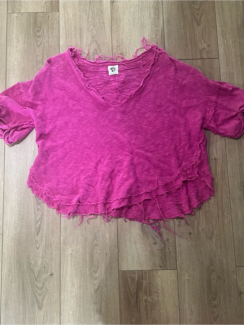 We The Free • FP • Free People Medium Oversized North Star Top Fuchsia Pink